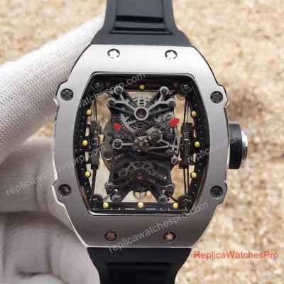 Clone Richard Mille RM 27 01 Rafael Nadal Watch SS Black Rubber Strap